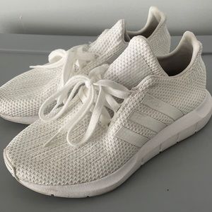 Adidas white sneakers size 4
